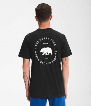 Camiseta The North Face Bear NSE Hombre Negras | 1408937-BD