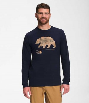 Camiseta The North Face Bearscape Hombre Azul Marino | 4759281-OV