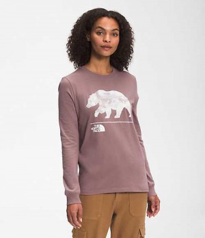 Camiseta The North Face Bearscape Mujer Moradas | 8143956-YE