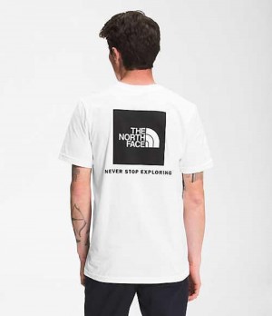 Camiseta The North Face Box NSE Hombre Blancas Negras | 8435621-DF