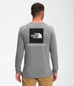 Camiseta The North Face Box NSE Hombre Gris Negras | 3714598-TX