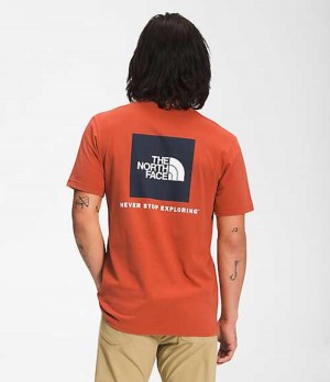 Camiseta The North Face Box NSE Hombre Rojas | 5201786-KL