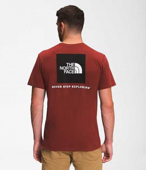 Camiseta The North Face Box NSE Hombre Rojas Negras | 3912850-ZF