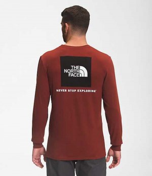 Camiseta The North Face Box NSE Hombre Rojas Negras | 1429765-FE