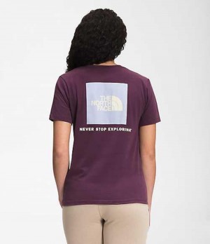 Camiseta The North Face Box NSE Mujer Burdeos | 9720635-ER