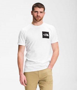 Camiseta The North Face Fine Short Sleeve Hombre Blancas | 4680951-HX