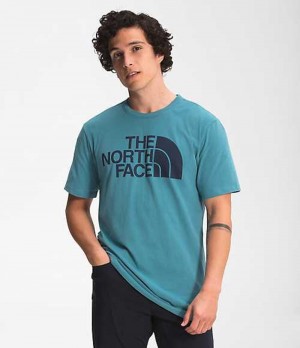 Camiseta The North Face Half Dome Hombre Azules | 0598326-NW