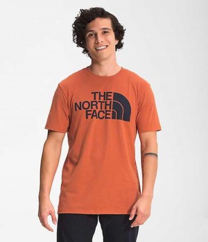 Camiseta The North Face Half Dome Hombre Rojas | 4216087-AR