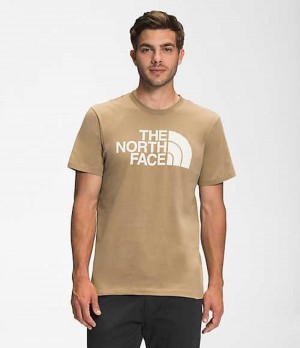 Camiseta The North Face Half Dome Hombre Marrones Blancas | 9620154-PG