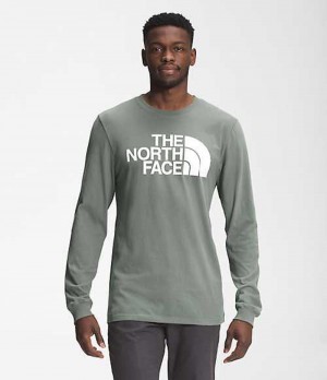 Camiseta The North Face Half Dome Hombre Verde | 4915027-SL