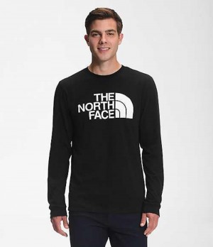 Camiseta The North Face Half Dome Hombre Negras Blancas | 3024678-ER