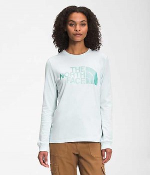 Camiseta The North Face Half Dome Mujer Azules | 3205718-YZ