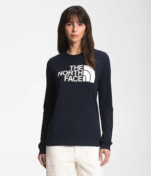 Camiseta The North Face Half Dome Mujer Azul Marino | 0628741-DI