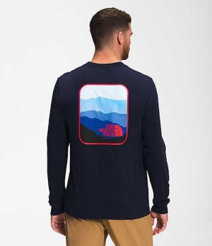 Camiseta The North Face Parks Hombre Azul Marino | 1065732-AF