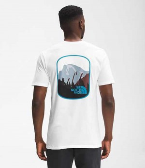 Camiseta The North Face Parks Hombre Blancas | 6870514-IC