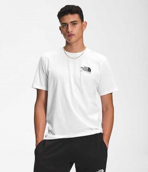 Camiseta The North Face Pride Hombre Blancas | 9684123-JE