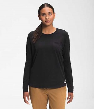 Camiseta The North Face Woodmont Mujer Negras | 3045896-DE