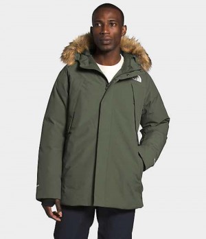 Chaqueta Plumas The North Face New Outerboroughs Hombre Gris Marrones Verde | 7681495-IE