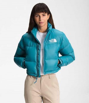 Chaqueta Plumas The North Face Nuptse Mujer Azules | 3724501-EO