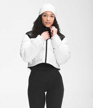 Chaqueta Plumas The North Face Nuptse Mujer Blancas Negras | 2105748-MU