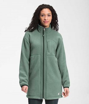 Fleece Jackets The North Face Cragmont Mujer Verde | 8932641-WG