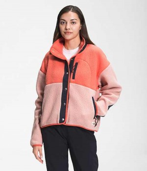 Fleece Jackets The North Face Cragmont Mujer Naranjas Rosas Marrones | 2570941-AO