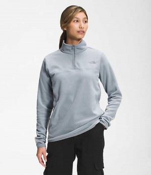 Fleece Jackets The North Face TKA Glacier Mujer Gris | 6582314-ZC