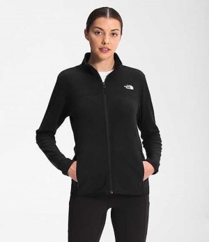 Fleece Jackets The North Face TKA Glacier Mujer Negras | 0713286-NH