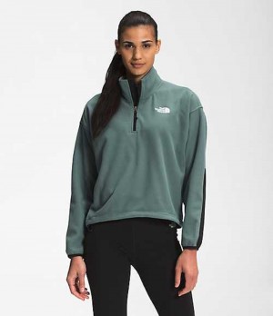 Fleece Jackets The North Face TKA Kataka Mujer Verde | 5261874-AK