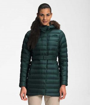 Parka The North Face Transverse Belted Mujer Verde Oscuro | 3590742-OZ