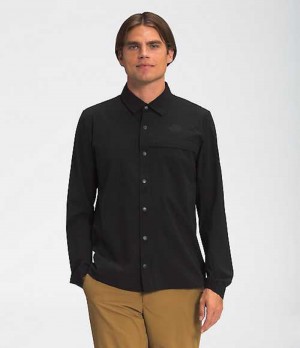 Shirts The North Face First Trail Hombre Negras | 6238091-AR