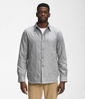 Shirts The North Face Quilted Overshirt Hombre Gris | 3758962-RS