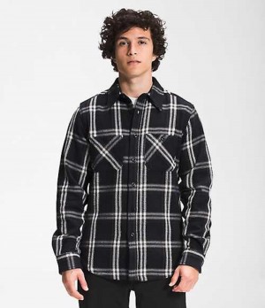 Shirts The North Face Valley Twill Flannel Hombre Negras | 6095271-RD