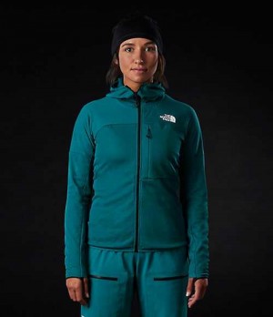 Sudadera con Capucha The North Face Summit L2 FUTUREFLEECE™ Mujer Turquesa | 3154872-WF