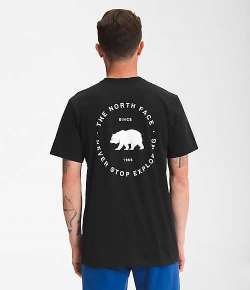 Camiseta The North Face Bear NSE Hombre Negras | 1408937-BD