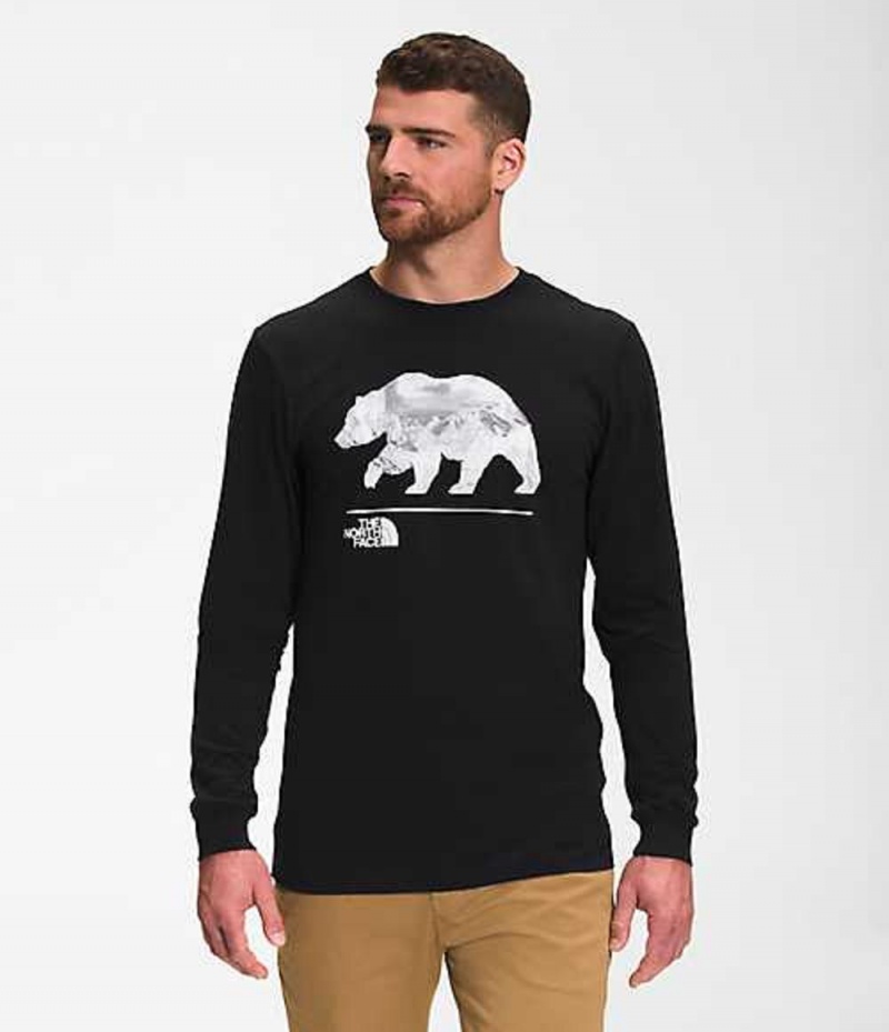 Camiseta The North Face Bearscape Hombre Negras Multicolor | 9865073-HU