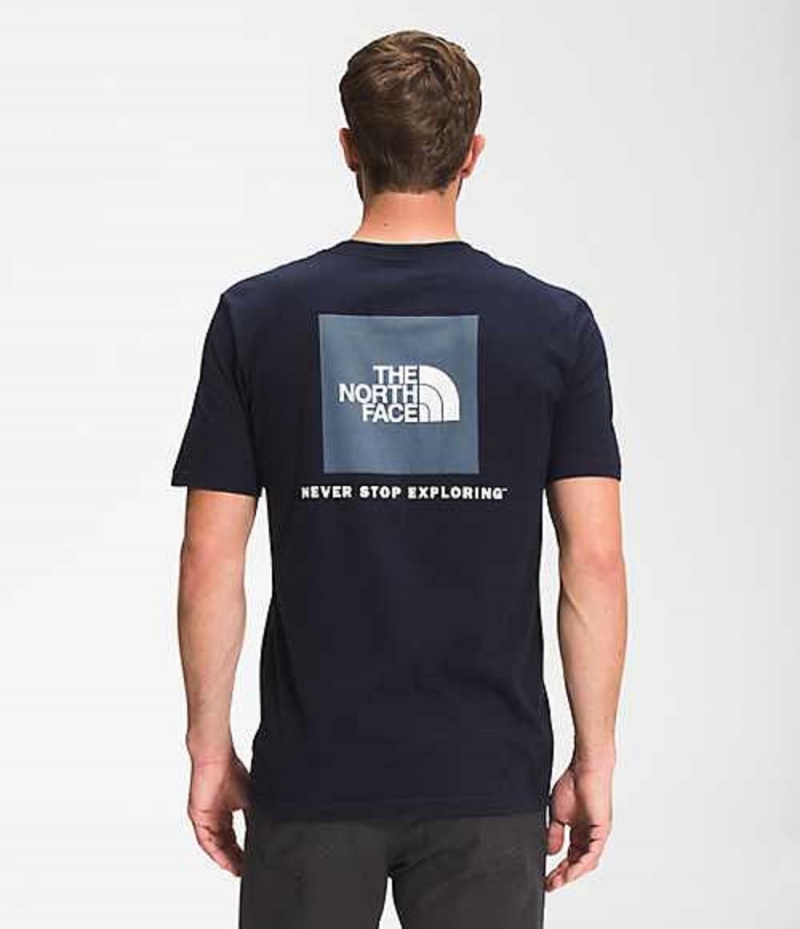 Camiseta The North Face Box NSE Hombre Azul Marino | 1746052-ZL