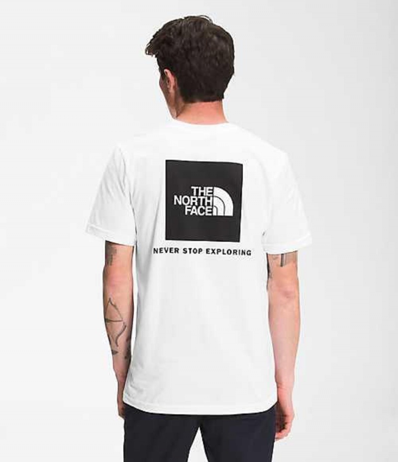 Camiseta The North Face Box NSE Hombre Blancas Negras | 8435621-DF