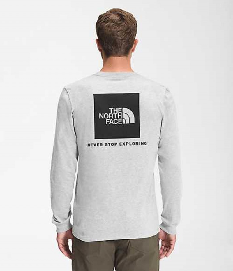 Camiseta The North Face Box NSE Hombre Gris Claro | 4396821-DH