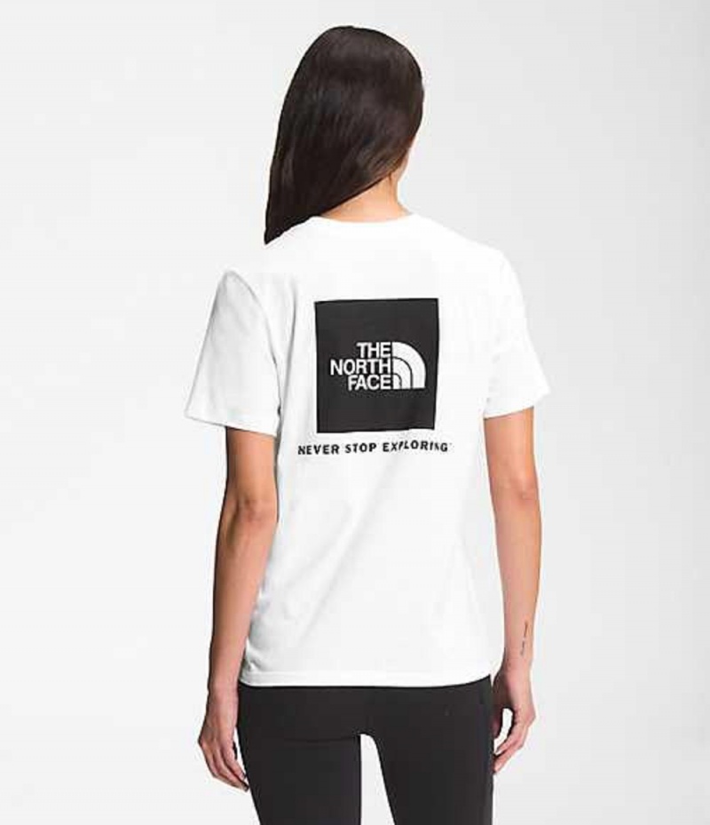 Camiseta The North Face Box NSE Mujer Blancas Negras | 8951067-DQ