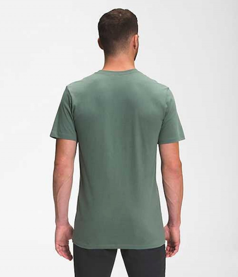 Camiseta The North Face Half Dome Hombre Verde | 5310426-GL