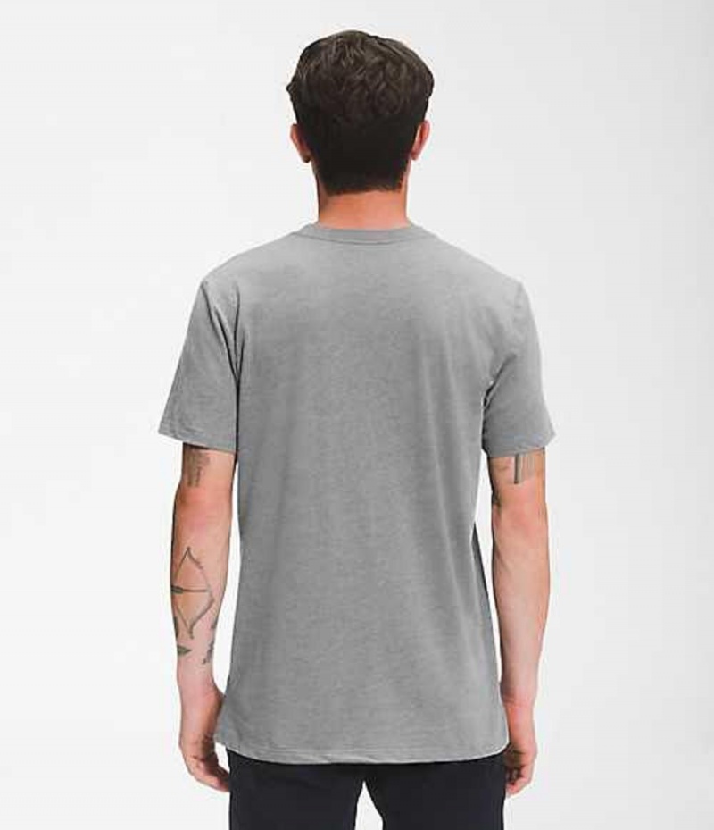 Camiseta The North Face Half Dome Hombre Gris Blancas | 1263708-GP