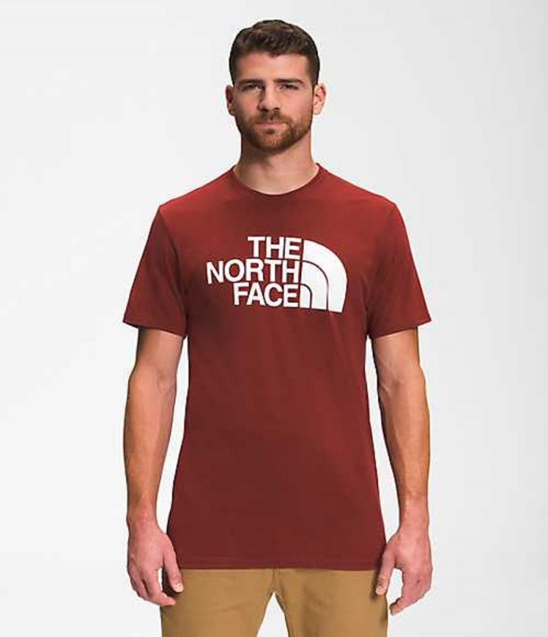 Camiseta The North Face Half Dome Hombre Rojas | 6298173-DX