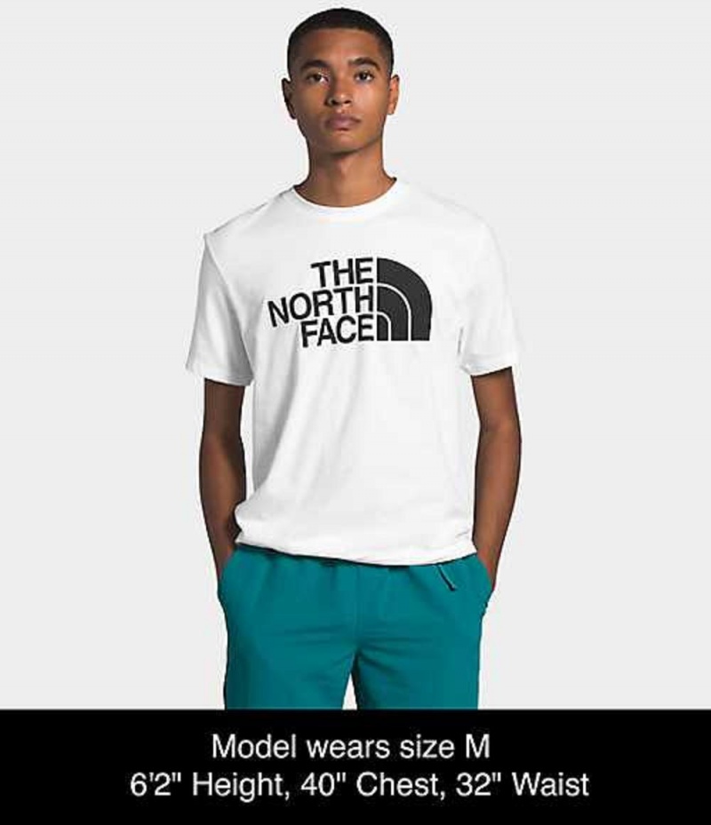 Camiseta The North Face Half Dome Hombre Blancas | 7495381-LH