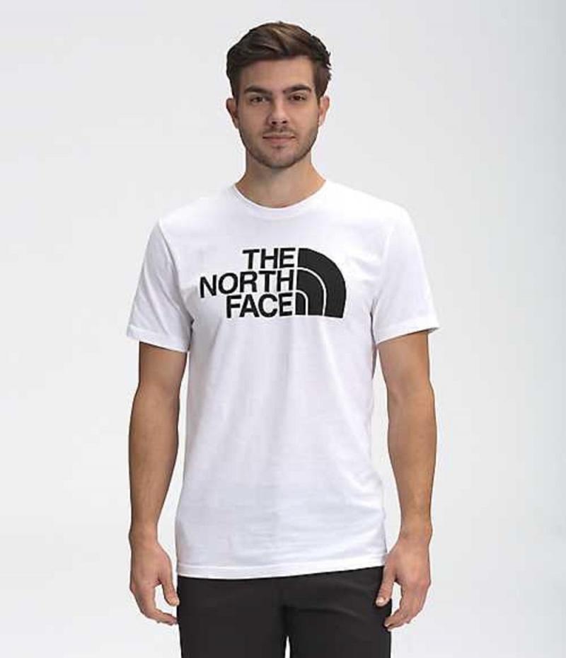 Camiseta The North Face Half Dome Hombre Blancas | 7495381-LH