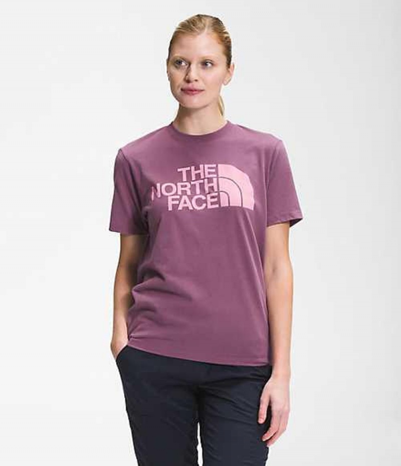 Camiseta The North Face Half Dome Mujer Moradas | 7458130-BS