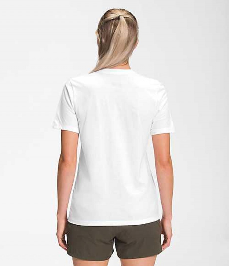 Camiseta The North Face Half Dome Mujer Blancas Negras | 0256948-NA