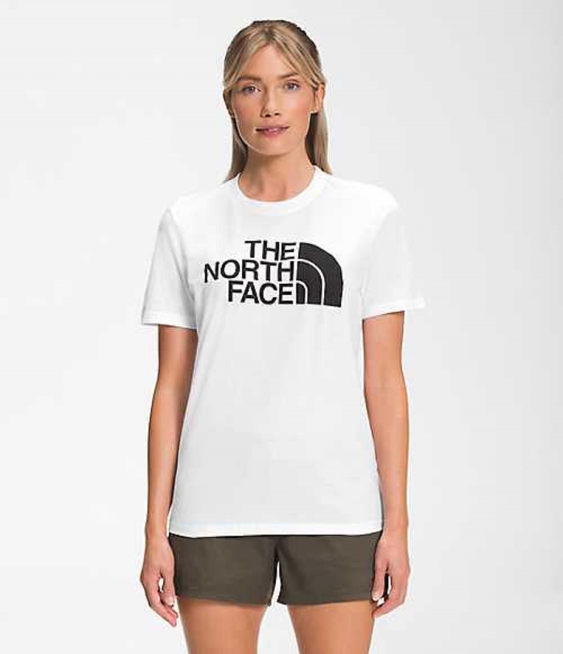 Camiseta The North Face Half Dome Mujer Blancas Negras | 0256948-NA