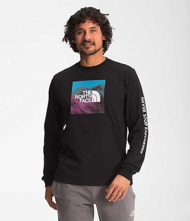 Camiseta The North Face Logo Play Hombre Negras | 1834065-LP