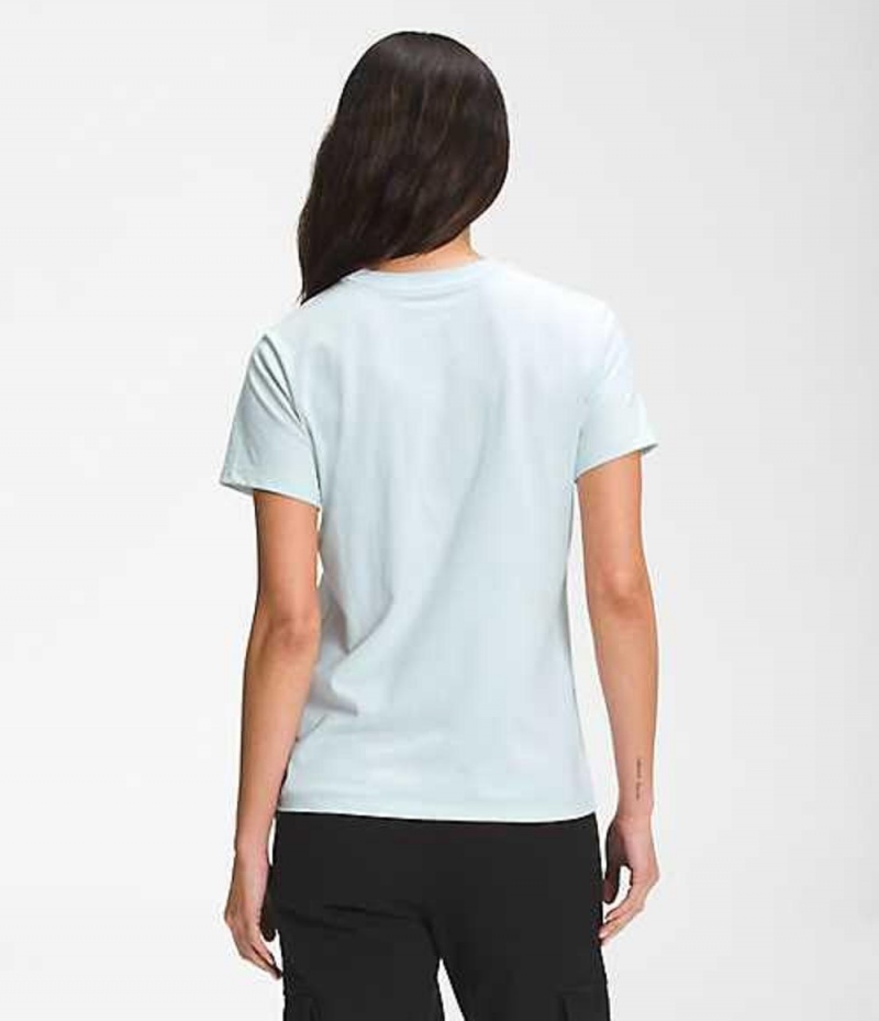 Camiseta The North Face Logo Play Mujer Azules | 3410597-TK